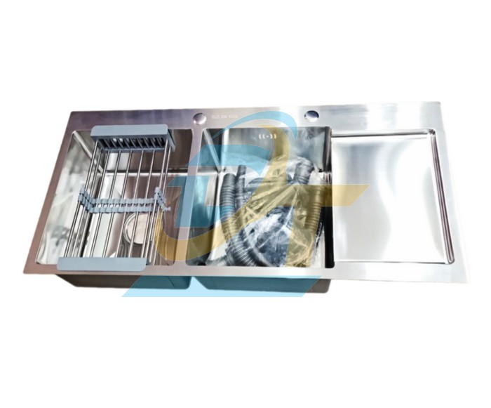 Chậu rửa ch&eacute;n inox 304 đ&uacute;c 2 hố 1000x480x230mm Vanni VN-10048  Vanni | Gi&aacute; rẻ nhất - C&ocirc;ng Ty TNHH Thương Mại Dịch Vụ Đạt T&acirc;m