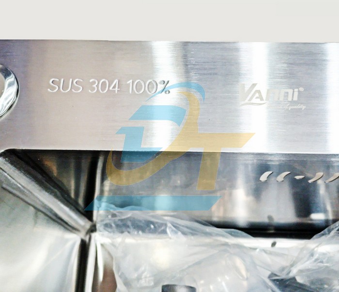 Chậu rửa ch&eacute;n inox 304 đ&uacute;c 2 hố 1000x480x230mm Vanni VN-10048  Vanni | Gi&aacute; rẻ nhất - C&ocirc;ng Ty TNHH Thương Mại Dịch Vụ Đạt T&acirc;m