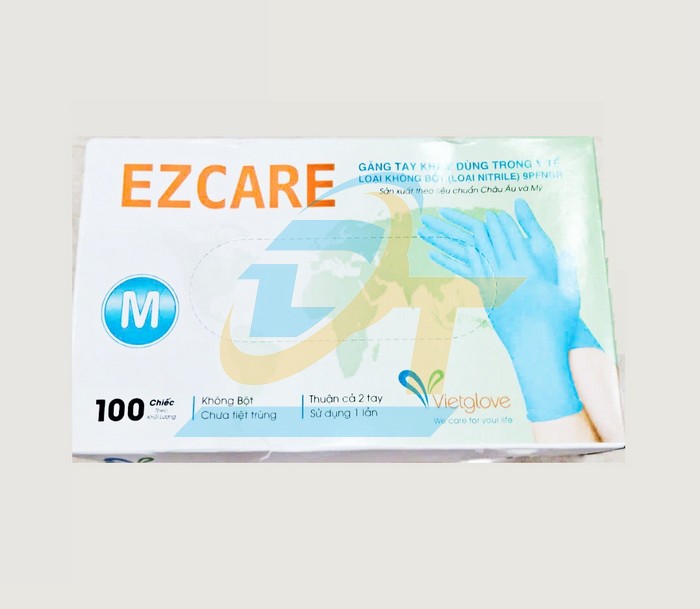 Găng tay y tế Nitrile kh&ocirc;ng bột VietGlove EZCARE 4.5g (Hộp 100 c&aacute;i)  VIETGLOVE | Gi&aacute; rẻ nhất - C&ocirc;ng Ty TNHH Thương Mại Dịch Vụ Đạt T&acirc;m