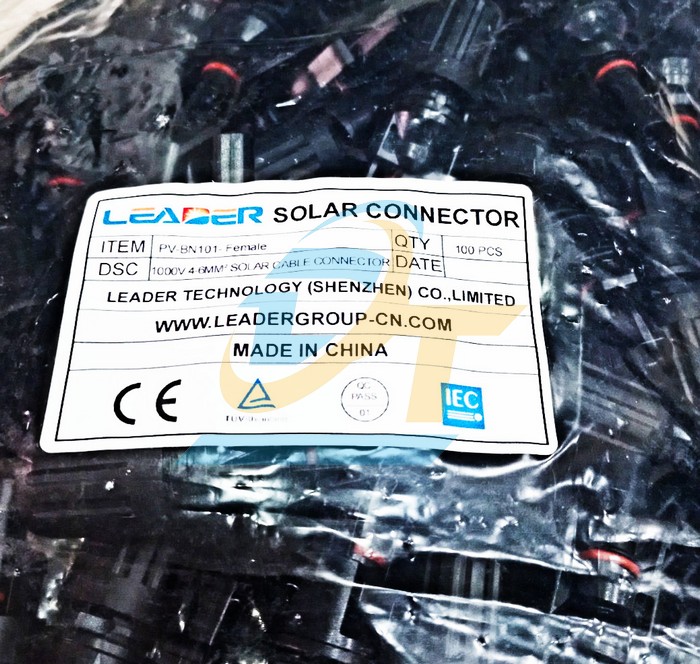 Jack cái nối pin mặt trời MC4 1000V 4-6mm Leader PV-BN101-Female  LEADER | Giá rẻ nhất - Công Ty TNHH Thương Mại Dịch Vụ Đạt Tâm