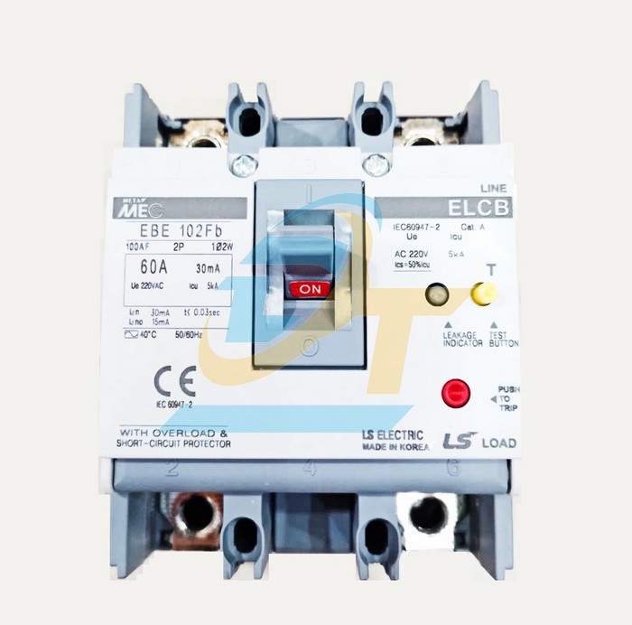 Cầu dao chống giật ELCB 2P 60A 5kA 220V LS EBE102Fb  LS | Giá rẻ nhất - Công Ty TNHH Thương Mại Dịch Vụ Đạt Tâm