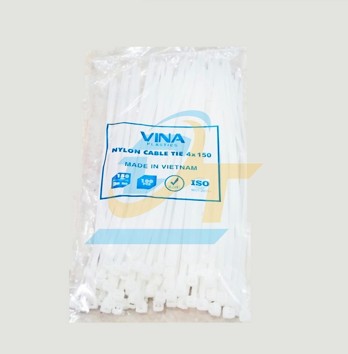 Dây rút nhựa trắng 4x150mm (Bản 2.6mm)  VietNam | Giá rẻ nhất - Công Ty TNHH Thương Mại Dịch Vụ Đạt Tâm