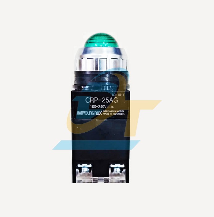 Đèn báo led phi 25 100-240V màu xanh lá Hanyoung CRP-25AG  Hanyoung | Giá rẻ nhất - Công Ty TNHH Thương Mại Dịch Vụ Đạt Tâm
