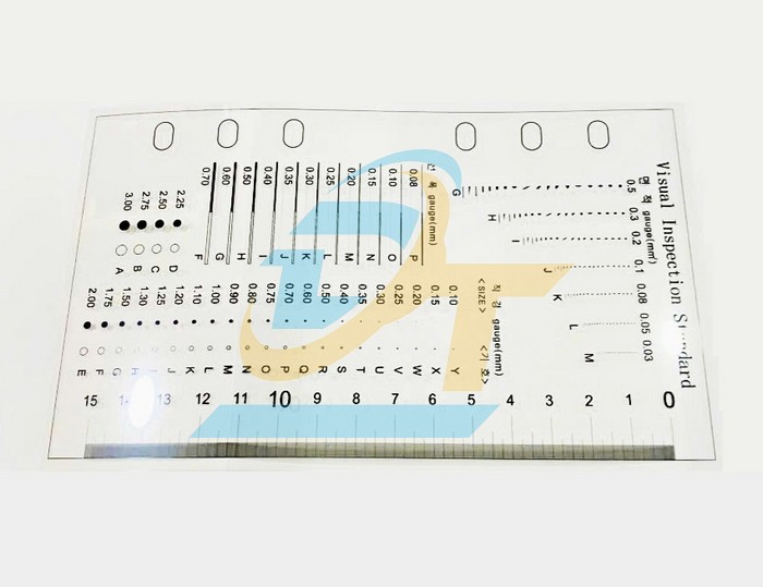 Thẻ đo lường (Film gauge) trong suốt tiêu chuẩn Visual Inspection Standard  Korea | Giá rẻ nhất - Công Ty TNHH Thương Mại Dịch Vụ Đạt Tâm