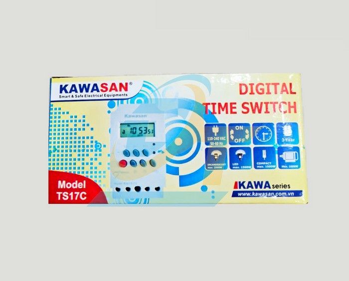 Công tắc hẹn giờ kỹ thuật số Timer 24h Kawasan KW-TS17C  KAWASAN | Giá rẻ nhất - Công Ty TNHH Thương Mại Dịch Vụ Đạt Tâm