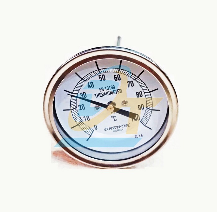 Đồng hồ đo nhiệt độ 75mm 100 độ Deawon ren 21mm (Vỏ thép, Chân sau cảm ứng inox 304 dài 132mm)  DAEWON | Giá rẻ nhất - Công Ty TNHH Thương Mại Dịch Vụ Đạt Tâm