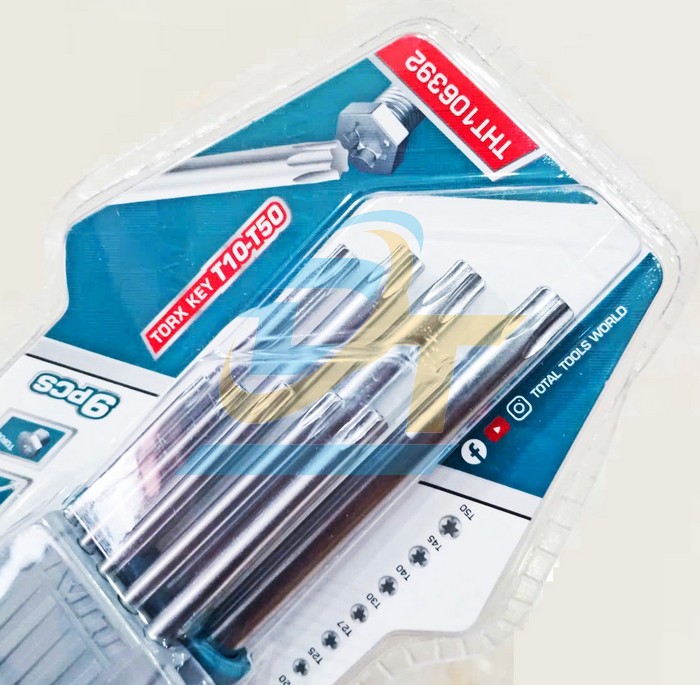 Bộ lục giác bông 9 chi tiết T10-T50 Total THT106392  Total | Giá rẻ nhất - Công Ty TNHH Thương Mại Dịch Vụ Đạt Tâm