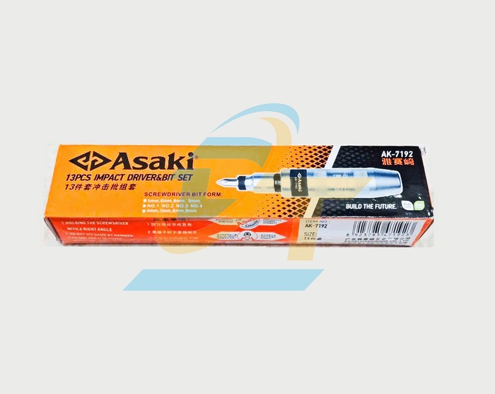 Bộ v&iacute;t đ&oacute;ng 12 chi tiết Asaki AK-7192  Asaki | Gi&aacute; rẻ nhất - C&ocirc;ng Ty TNHH Thương Mại Dịch Vụ Đạt T&acirc;m
