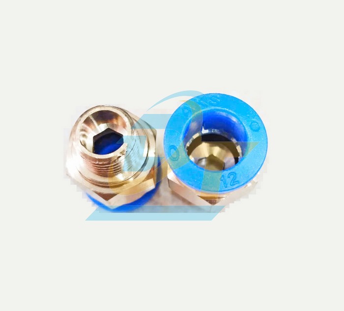 Đầu nối hơi thẳng ren ngoài 9.6 ống 12 China PC12-01  China | Giá rẻ nhất - Công Ty TNHH Thương Mại Dịch Vụ Đạt Tâm