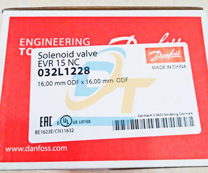 Van điện từ EVR 15 NC 16mm Danfoss 032L1228  DANFOSS | Giá rẻ nhất - Công Ty TNHH Thương Mại Dịch Vụ Đạt Tâm
