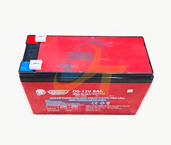 Ắc quy cho bình phun thuốc trừ sâu Oshima OS-12V 8AH  OSHIMA | Giá rẻ nhất - Công Ty TNHH Thương Mại Dịch Vụ Đạt Tâm