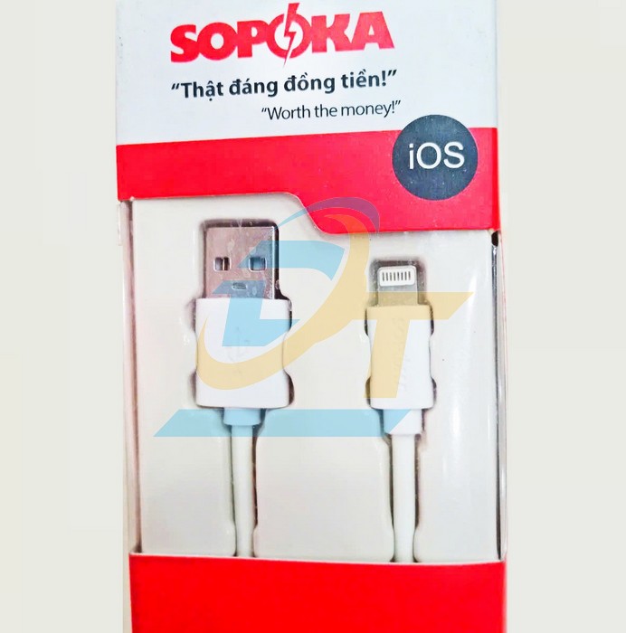 Cáp sạc Iphone chân Lighting dài 1m SOPOKA DQ-02 DQ-02 Sopoka | Giá rẻ nhất - Công Ty TNHH Thương Mại Dịch Vụ Đạt Tâm