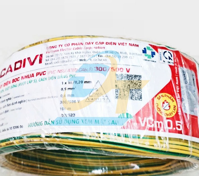 Dây điện đơn mềm Cadivi VCm 0.5mm - 300/500V  Cadivi | Giá rẻ nhất - Công Ty TNHH Thương Mại Dịch Vụ Đạt Tâm