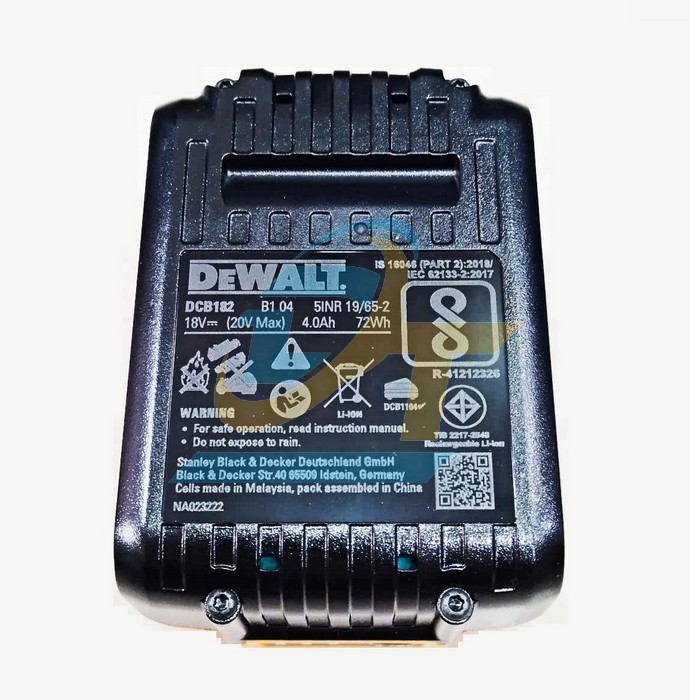 Pin 18V 4.0Ah XR Li-ion Dewalt DCB182-B1 DCB182-B1 DEWALT | Giá rẻ nhất - Công Ty TNHH Thương Mại Dịch Vụ Đạt Tâm