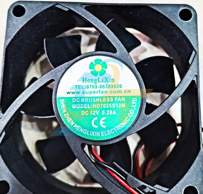 Quạt hút 70x70x25mm 12V HengLiXin HD7025S12M  HengLiXin | Giá rẻ nhất - Công Ty TNHH Thương Mại Dịch Vụ Đạt Tâm