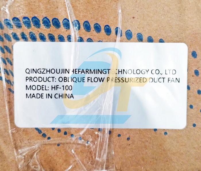 Quạt thông gió nối ống 35W 0.13A 220V HF-100  China | Giá rẻ nhất - Công Ty TNHH Thương Mại Dịch Vụ Đạt Tâm