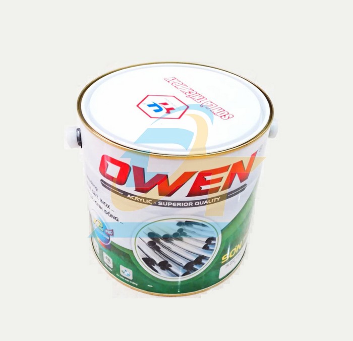 Sơn sắt mạ kẽm 1 thành phần Owen 3kg (Màu xanh lá mạ TH-032)  OWEN | Giá rẻ nhất - Công Ty TNHH Thương Mại Dịch Vụ Đạt Tâm