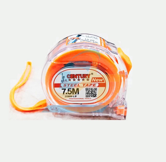 Thước cuộn thép nhựa trong 1 mặt 7.5mx25mm lỗ ban Century  Century | Giá rẻ nhất - Công Ty TNHH Thương Mại Dịch Vụ Đạt Tâm