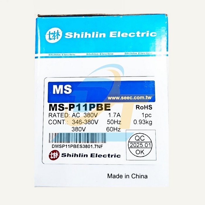 Khởi động từ hộp Shihlin MS-P11PBE 380V 1.7A  Shihlin | Giá rẻ nhất - Công Ty TNHH Thương Mại Dịch Vụ Đạt Tâm