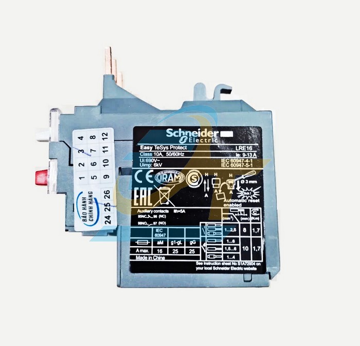 Relay nhiệt 9-13A Schneider LRE16  SCHNEIDER | Giá rẻ nhất - Công Ty TNHH Thương Mại Dịch Vụ Đạt Tâm