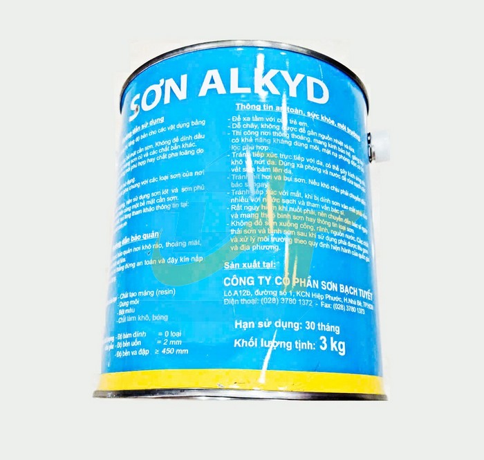 Sơn Alkyd (bóng) Bạch Tuyết 3kg - Màu vàng chanh 562  BachTuyet | Giá rẻ nhất - Công Ty TNHH Thương Mại Dịch Vụ Đạt Tâm