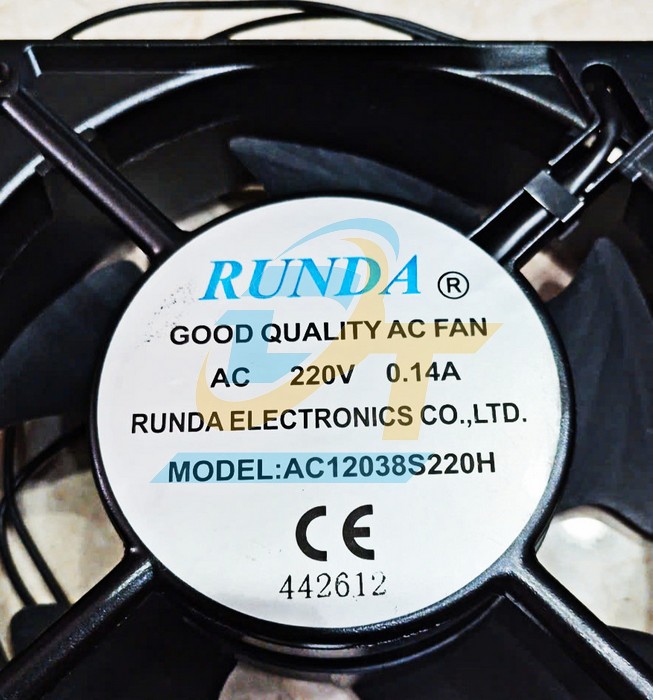 Quạt hút 120x120x38mm 220V Runda AC12038S220H  China | Giá rẻ nhất - Công Ty TNHH Thương Mại Dịch Vụ Đạt Tâm