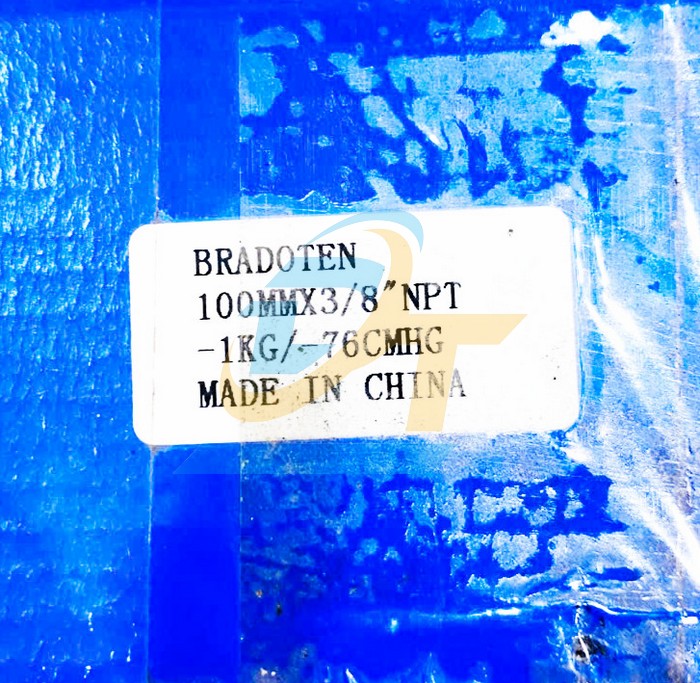 Đồng hồ đo &aacute;p suất Bradoten 100mm -76cm/Hg -1kg/cm2 (Ch&acirc;n sau ren 3/8" - 17mm)  China | Gi&aacute; rẻ nhất - C&ocirc;ng Ty TNHH Thương Mại Dịch Vụ Đạt T&acirc;m