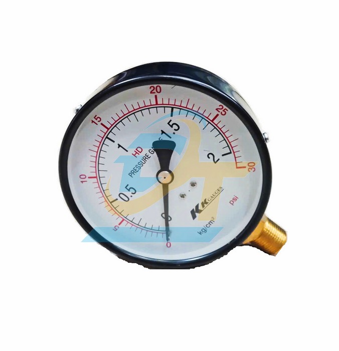 Đồng hồ đo &aacute;p suất 100mm KK-GAUGES 0-2kgf/cm2 (Ch&acirc;n đứng ren 17mm)  KK-GAUGES | Gi&aacute; rẻ nhất - C&ocirc;ng Ty TNHH Thương Mại Dịch Vụ Đạt T&acirc;m